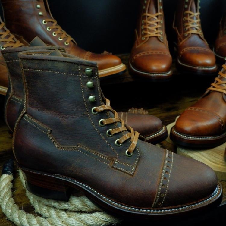 Prof Barnets “Benjamin” Cap Toe Balmoral 6” ( Gallun Horse Butt Cognac )