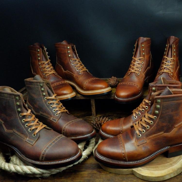 Prof Barnets “Benjamin” Cap Toe Balmoral 6” ( Gallun Horse Butt Cognac )